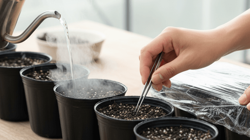 アガベ 実生の発芽前に行う具体的な手順