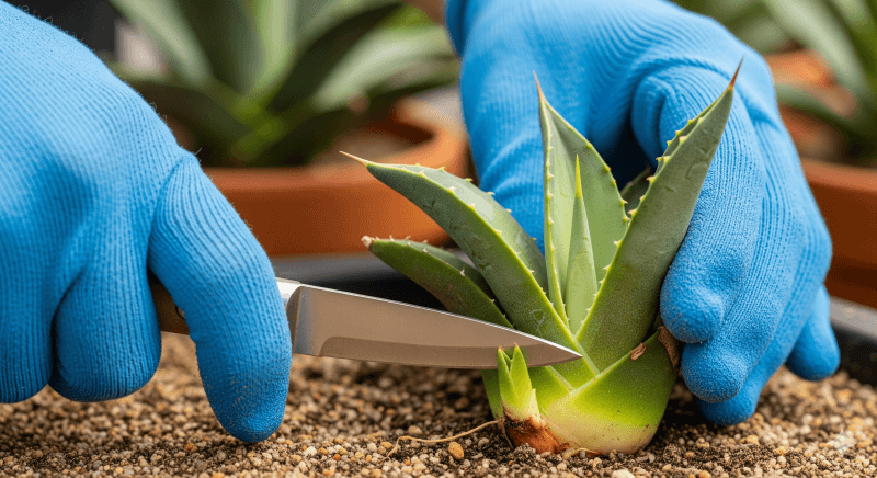 親株を傷つけない子株の外し方