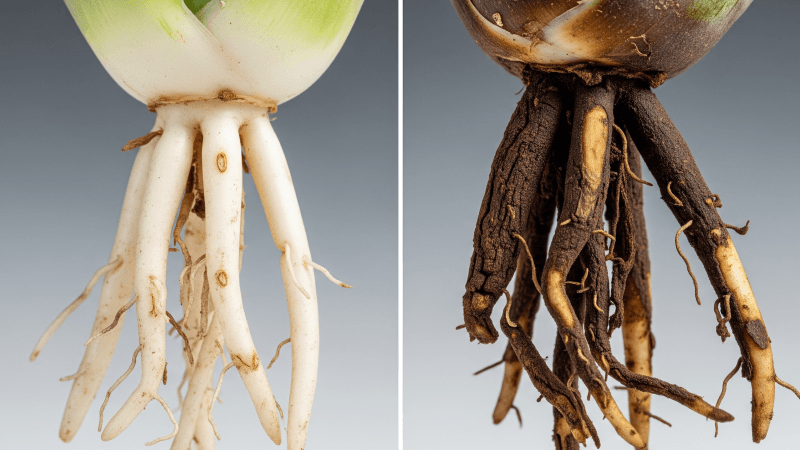 根腐れの具体的な見分け方