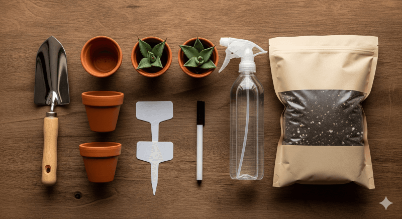 アガベの子株育成で準備する資材