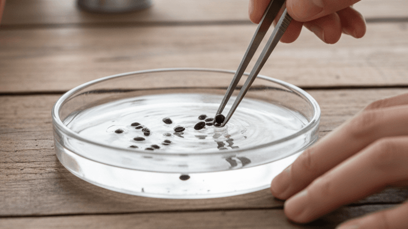 発芽率を上げるための種子の下準備