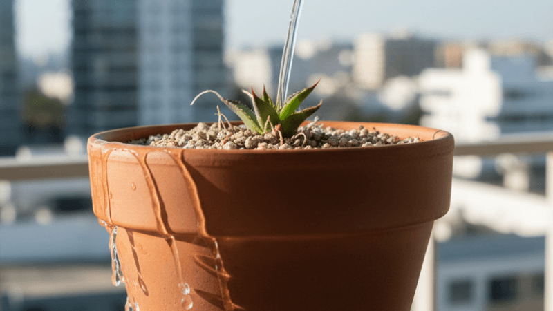 植え替え直後の正しい水やりとは