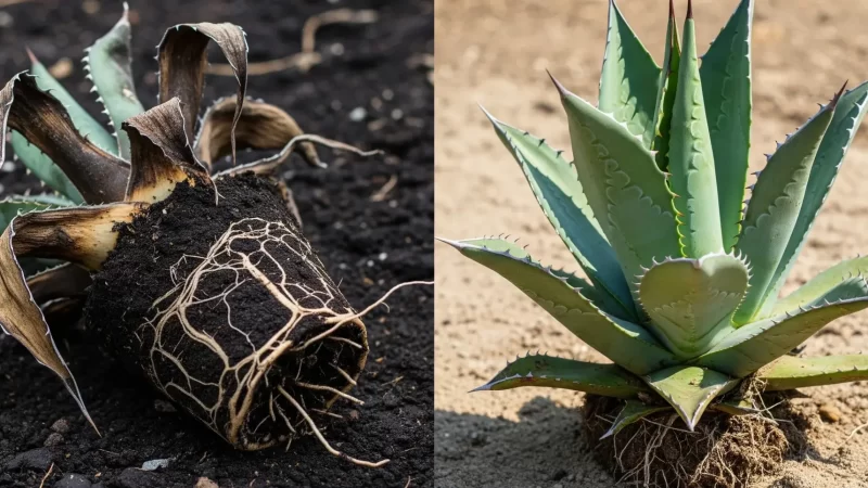 アガベの根腐れは復活できる!症状の見分け方から対処法まで