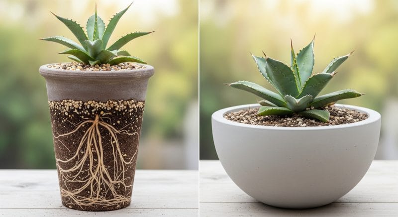 深い鉢と広い鉢のメリット